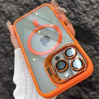 Magnetic Mag Safe Case with Camera Lens Protector Film For iPhone 16 15 14 13 12 Pro Max Plus Camera Ring Kickstand