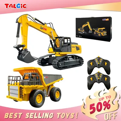 Construction Excavator - Toy Engineering Digger Truck, Remote Control Car for 4 5 6 7 8 9 10 11 Year Old Boys Girls, Educatio...