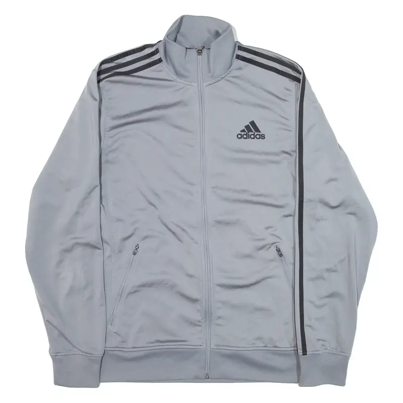 ADIDAS Mens Track Jacket Grey M