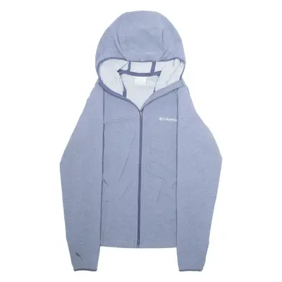 COLUMBIA Mesh Lined Womens Rain Jacket Purple Hooded M