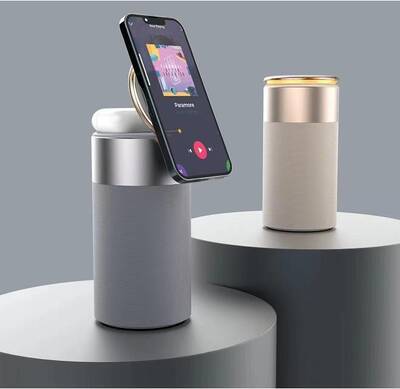 3 In 1 Wireless Charger Portable Multi-Function Bluetooth Speaker With Touch Lamp