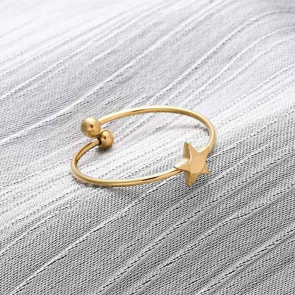 304 Stainless Steel Open Cuff Ring for Women