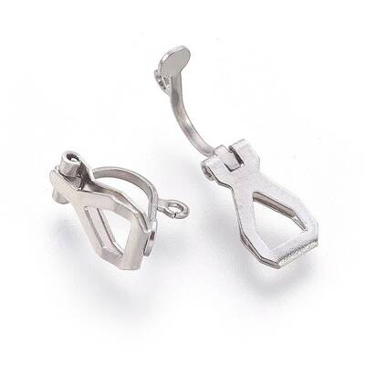 Non-Tarnish 304 Stainless Steel Clip-on Earrings Components