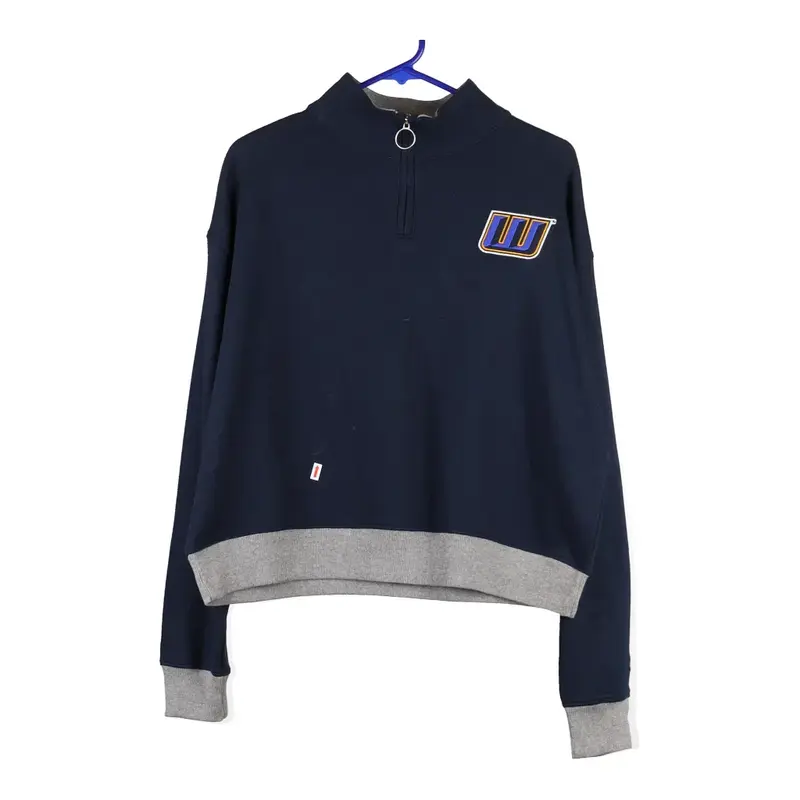Worcester State Champion College 1/4 Zip - Large Blue Cotton