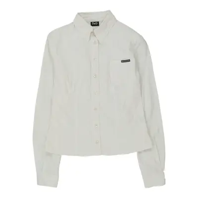 Dolce & Gabbana Shirt - Medium White Cotton | Size: medium