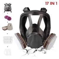 Reusable Respirators Pomerol Reusable Full Face Mask with Filter Cartridge - 17 in 1 Multi-Function Dual Filter Cartridge Ant...