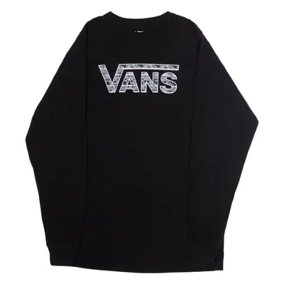 VANS Mens T-Shirt Black Long Sleeve Crew Neck M