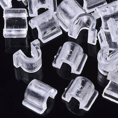 Transparent AS Plastic Base Buckle Hair Findings
