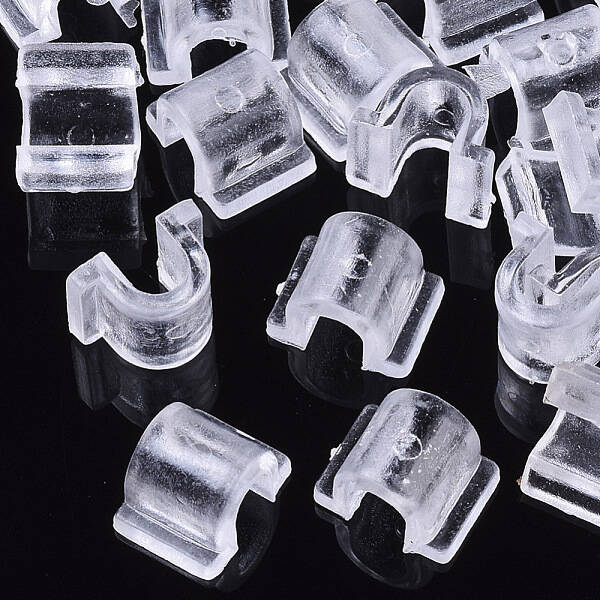 Transparent AS Plastic Base Buckle Hair Findings