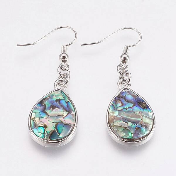 Natural Abalone Shell/Paua Shell Dangle Earrings