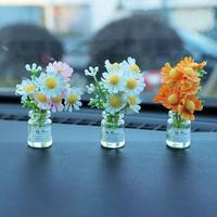 Car Dashboard Flower Vase Decoration, Mini Simulated Car Interior Decoration, Center Console Decoration Car Accessory, Creati...