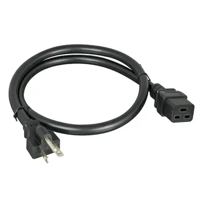 40085 Monoprice Heavy Duty Power Cord NEMA 6-20P to IEC 60320 C19 12AWG 20A/5000W SJT 250V Black 3ft