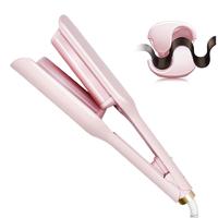 Crimper Curling Iron, 2 Barrel Hair Waver Anti-Scald, 1.25Inch/32mm Rapid Heating Curler, 5 Temp Adjustable Wand for Mid-leng...