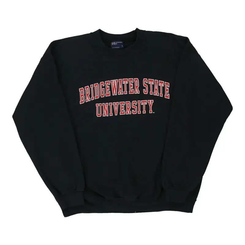 Bridgewater State University Mv Sport College Sweatshirt - Large Black Cotton Blend