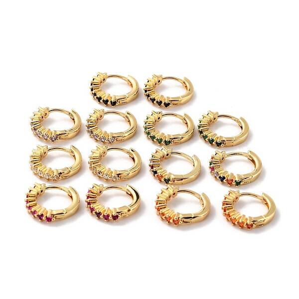 Dainty Cubic Zirconia Small Huggie Hoop Earrings