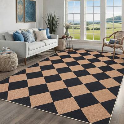 Garvee Large Rug Easy Jute Rug Washable Rug Area Rug Living Room Rug Modern Rugs For Living Room 9x12 Rug Dining Room Rug Car...