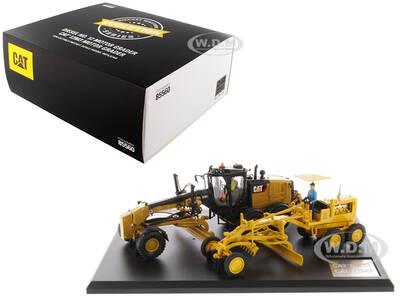 Cat Caterpillar No. 12 Motor Grader (Circa 1939-1959) and Cat Caterpillar 12M3 Motor Grader (Current) with Operators \