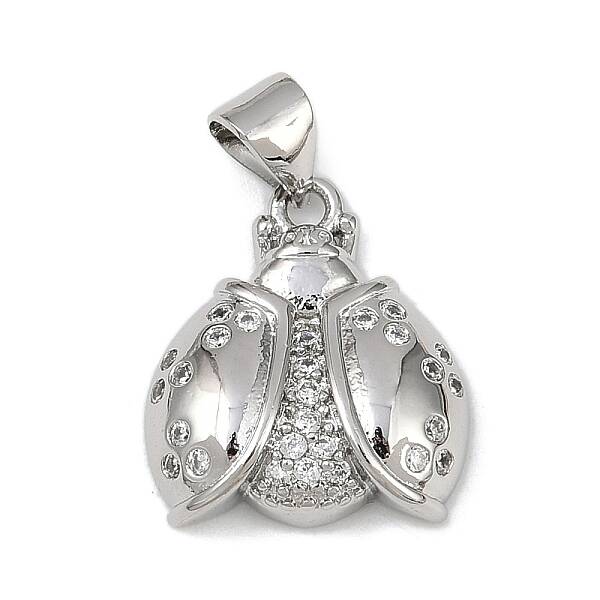 Brass Micro Pave Cubic Zirconia Pendants