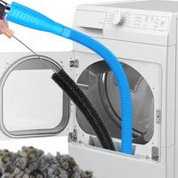 2 Pieces Dryer Vent Cleaner Kit, Dryer Lint Vacuum Attachment and Flexible Dryer Lint Brush, Vacuum Hose Attachment, Blue
