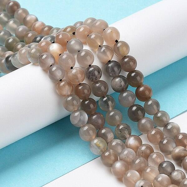 Natural Grey Moonstone Beads Strands