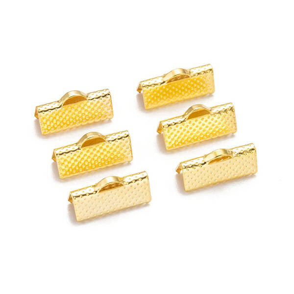 Iron Ribbon Crimp Ends