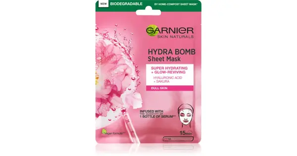 Garnier SkinActive Bomb (Sakura) - Hydrating Face Mask - 1.0k