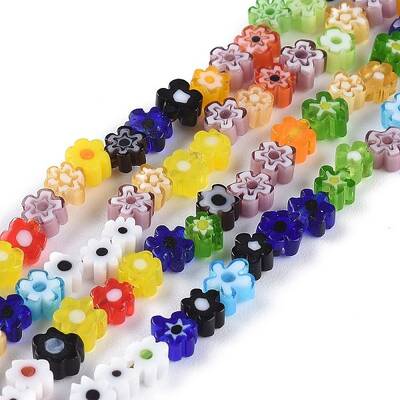 Handmade Millefiori Glass Bead Strands
