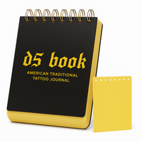 D5Tattoo Tattoo Practice Flipbook – 7 Sheets of 3MM Silicone Skin, Create Your Own Tattoo Training Journal, Portable & Reus...