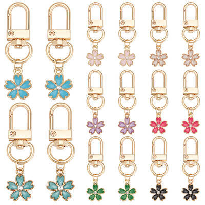 Alloy Enamel Flower Pendant Decorations