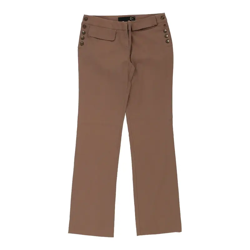 Just Cavalli Trousers - 30W UK 8 Brown Cotton