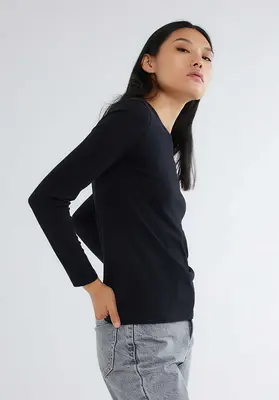 Tshirt M 009-fts008 Black-Grey-Chine | Color: BLACK GREY CHINE | Size: 0-XS