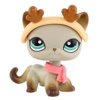minilpsshop miniature Shorthair Cat figures pet with accessories kids xmas gift