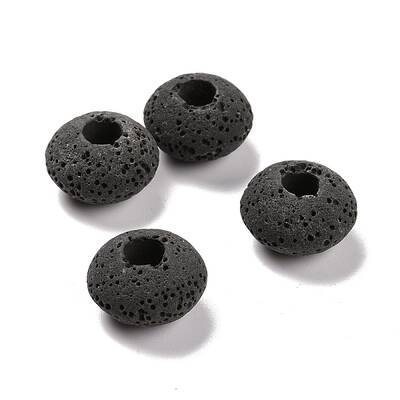 Natural Lava Rock European Beads