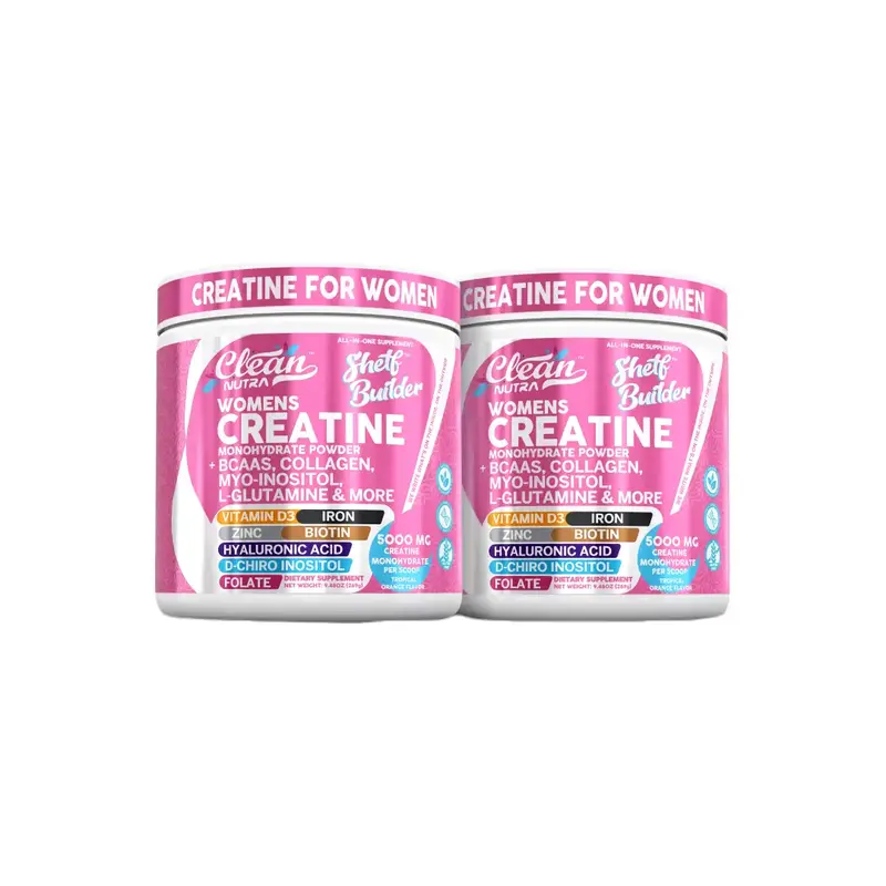 BOGO Creatine for Women | Creatine Monohydrate + BCAA Powder Myo-Inositol Collagen Biotin Hyaluronic Acid Folate L Glutamine ...