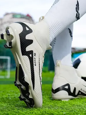 Men's Fashionable High Top Football Shoes, Casual Comfortable Breathable Soccer Shoes, Football Cleats, Football Training Sho...