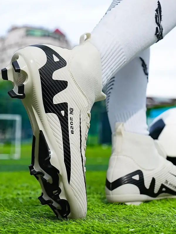 Men's Fashionable High Top Football Shoes, Casual Comfortable Breathable Soccer Shoes, Football Cleats, Football Training Sho...
