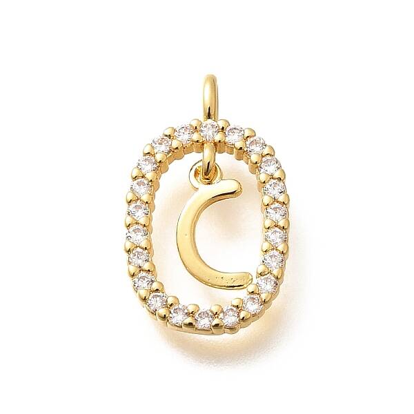 Brass Micro Pave Cubic Zirconia Pendants