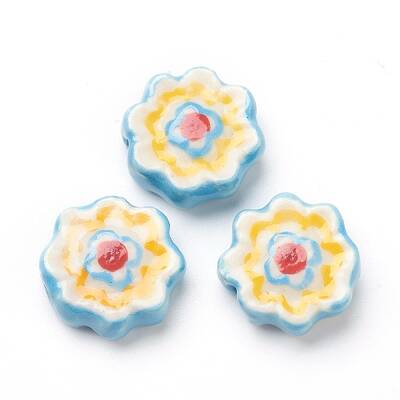 Handmade Porcelain Flower Beads