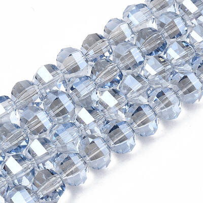 Electroplate Transparent Glass Beads Strands