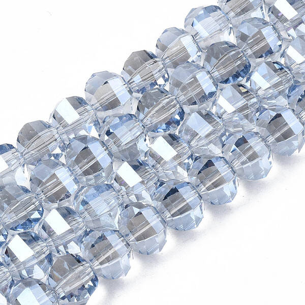 Electroplate Transparent Glass Beads Strands