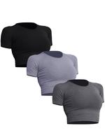 Sporty Women's Solid Color Raglan Sleeve Scoop Neck Tee Shirt, Back To School Outfits, Casual Sport Round Neck Short Sleeve C...