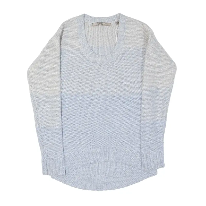 GUESS Jumper Blue Chunky Knit Wool Womens XS