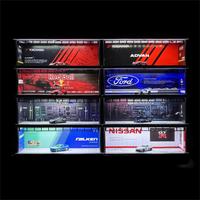 Hot Car Wheels Diorama Parking Garage Model, Hotwheels Diecast Collectible Case 1:64 Scale with LED Display n Dustproof Stora...
