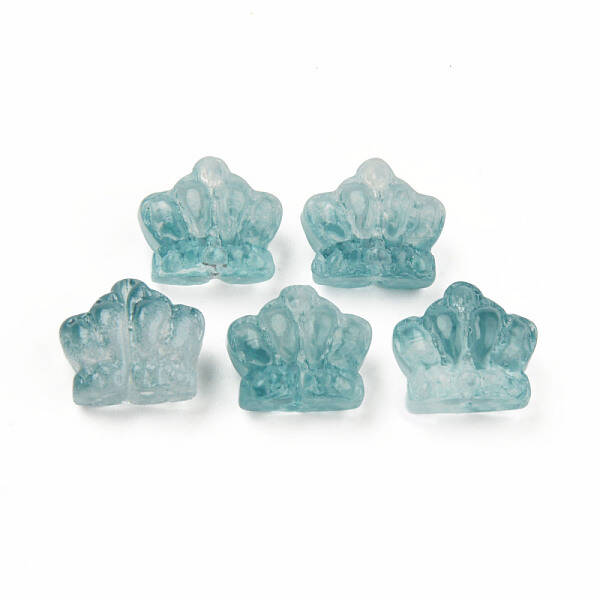 Two Tone Transparent Spray Painted Glass Beads