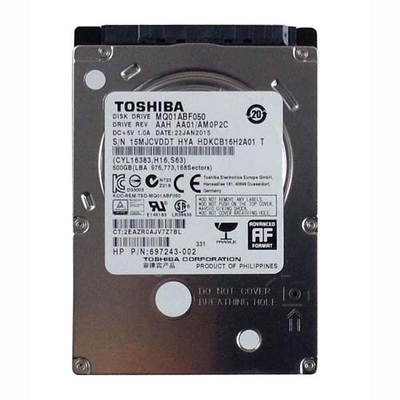 697243-002 HP 500GB 5400RPM SATA 6Gb/s 32MB Cache 2.5-inch Hard Drive