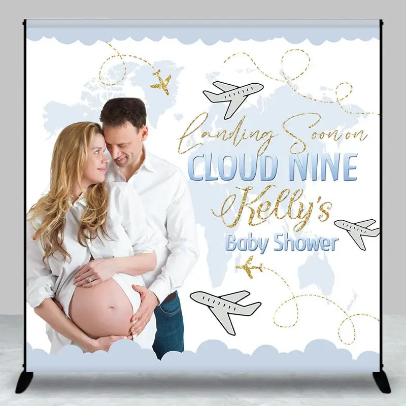 Aperturee Cloud Nine Sky Custom Photo Baby Shower Backdrop | Baby Shower Custom Backdrop | Custom Baby Shower Backdrops | Cus...