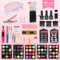 Professional Beginner Acrylic Nail Kit Wih Everything Nail Art Gift Cutics Comfort Manicure ginger brand nails