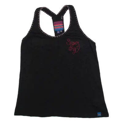 SUPERDRY Womens Vest Black Sleeveless UK 10