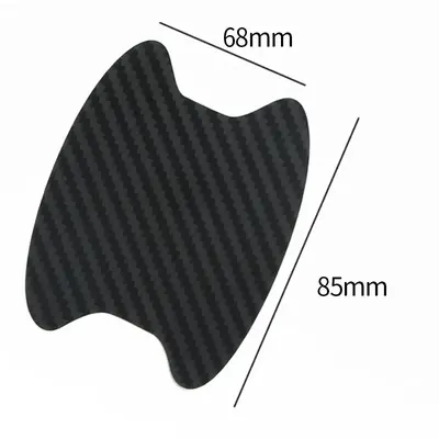 1Pc/03 Set Car Styling Mouldings sticker Car Door stickerCarbon Fiber Scratches Resistant Cover Auto HandleProtection Film Pa...