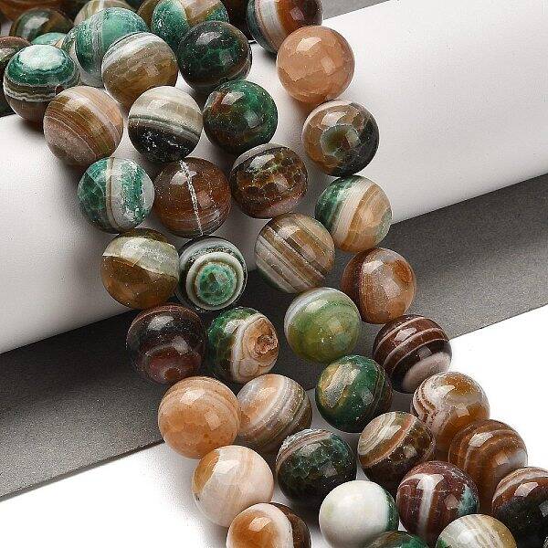 Dyed Natural Agate Beads Strands